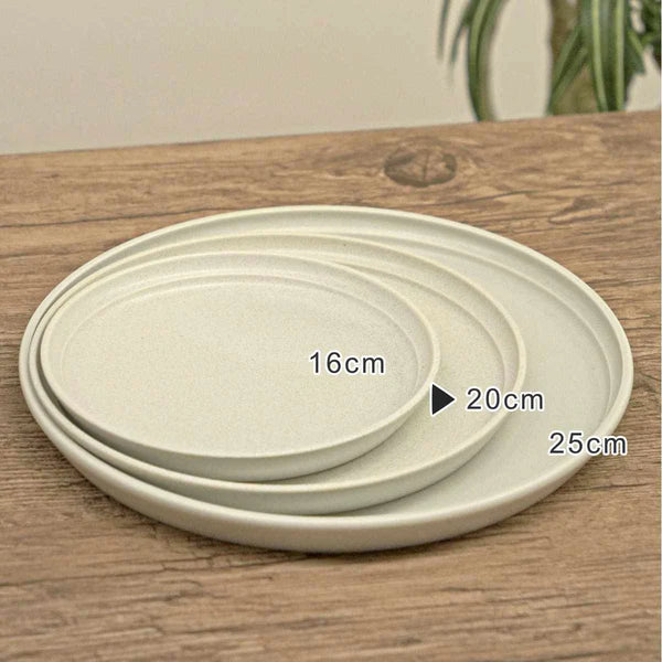 KINTO   Fog Plate 200mm Ash White Microwave & Dishwasher Safe 26365