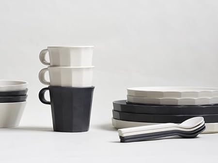 KINTO    Alfresco 250mm Black Plate Dishwasher Safe Outdoor Gift 20716