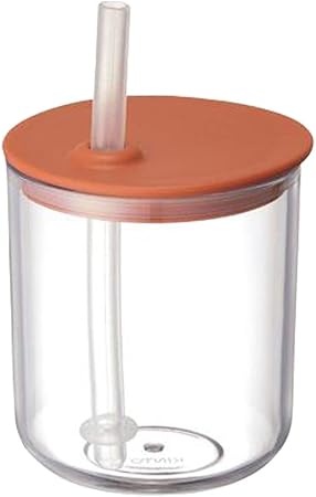 KINTO Bonbo Straw Cup 200ml Orange for Kids Baby Dishwasher Safe Gift 26382