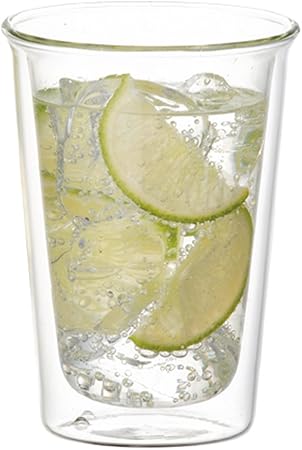 KINTO 290Ml Double Wall Cocktail Glass Heat Resistant Microwave Safe