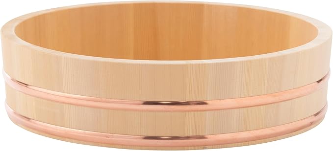 Ebm Sawara Japanese Cypress Hangiri 30cm Sushi Rice Bowl - Authentic Made in Japan-Kiichin - The #1 Place for Japanese Goods in Your Hand!