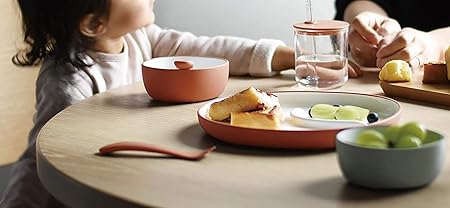 KINTO   Bonbo Kids Plate 240x220mm Yellow Microwave Dishwasher Safe Gift