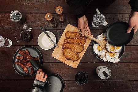 KINTO    Alfresco 250mm Black Plate Dishwasher Safe Outdoor Gift 20716