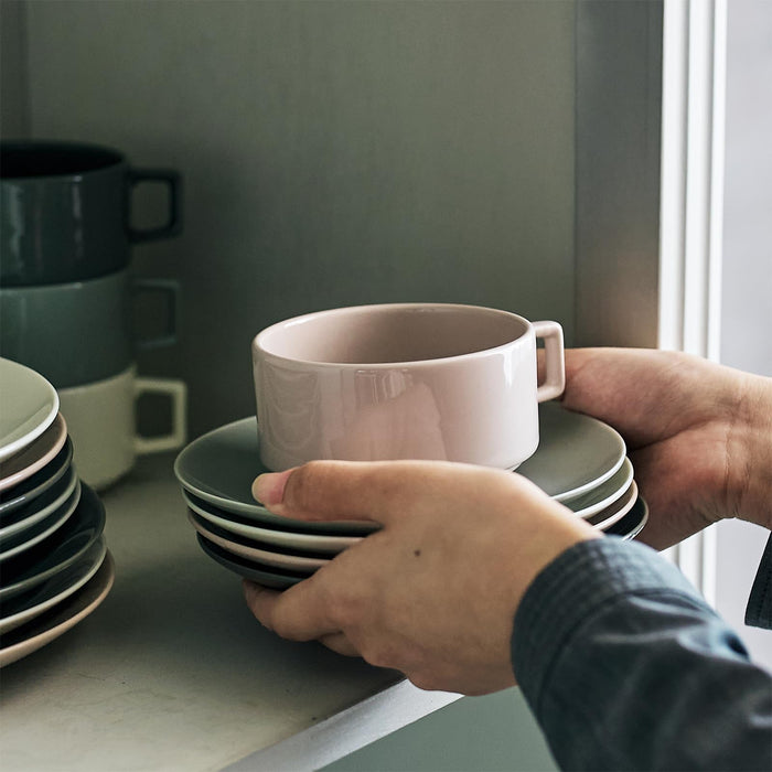 Aito Couleur Soup Cup 270ml Microwave Safe Charcoal Gray Mino Ware Japan