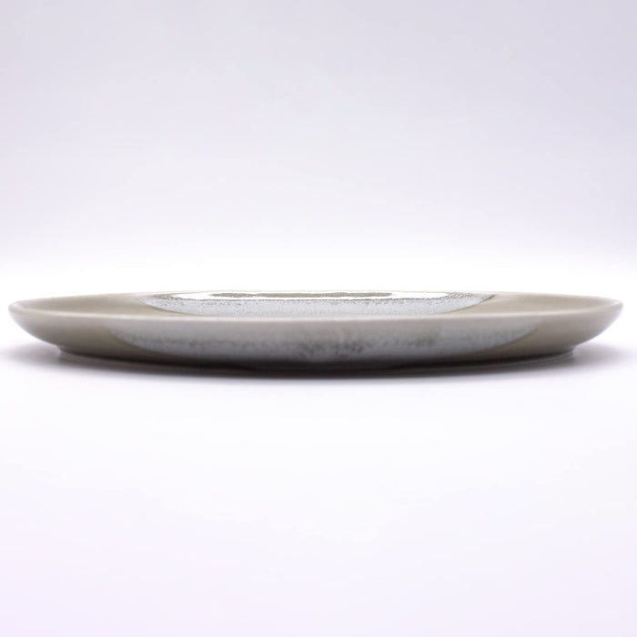 Aito Itsumo Leak-Proof Cafe Plate 23x21cm Gray Mino Ware Dishwasher Safe
