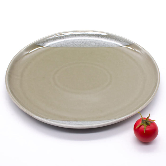 Aito Itsumo Leak-Proof Cafe Plate 23x21cm Gray Mino Ware Dishwasher Safe