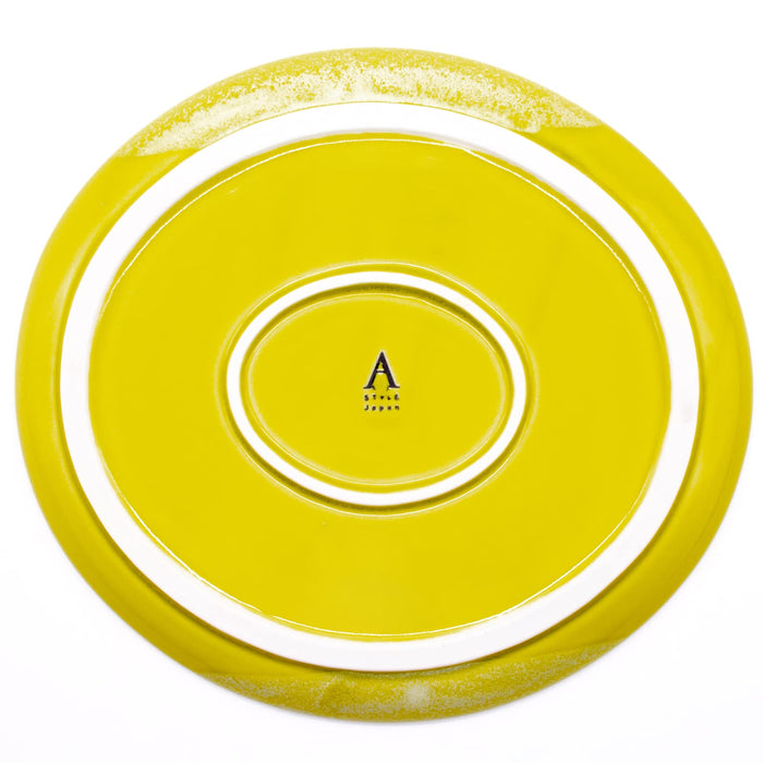 Aito Itsumo Leak-Proof Cafe Plate 23x21cm Yellow Mino Ware Dishwasher Safe