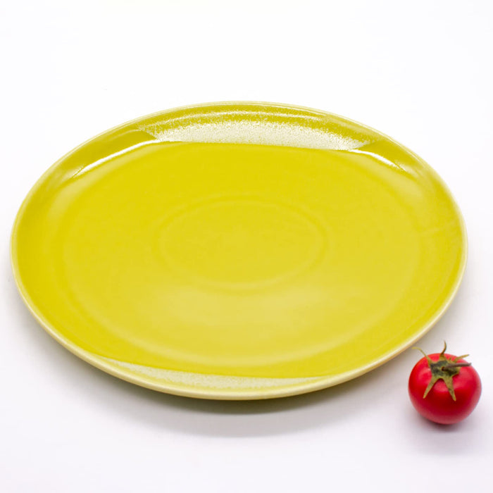 Aito Itsumo Leak-Proof Cafe Plate 23x21cm Yellow Mino Ware Dishwasher Safe