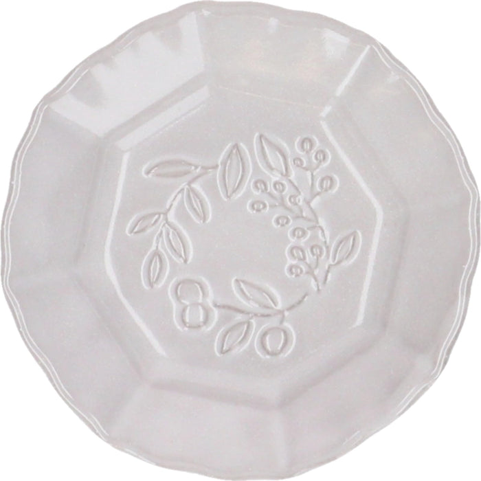 Aito Olive Plate Seto Ware 8cm White Microwave Dishwasher Safe Made in Japan