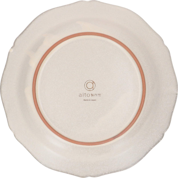 Aito Stitch 20cm Ivory White Mino Ware Plate Dishwasher Safe Made in Japan