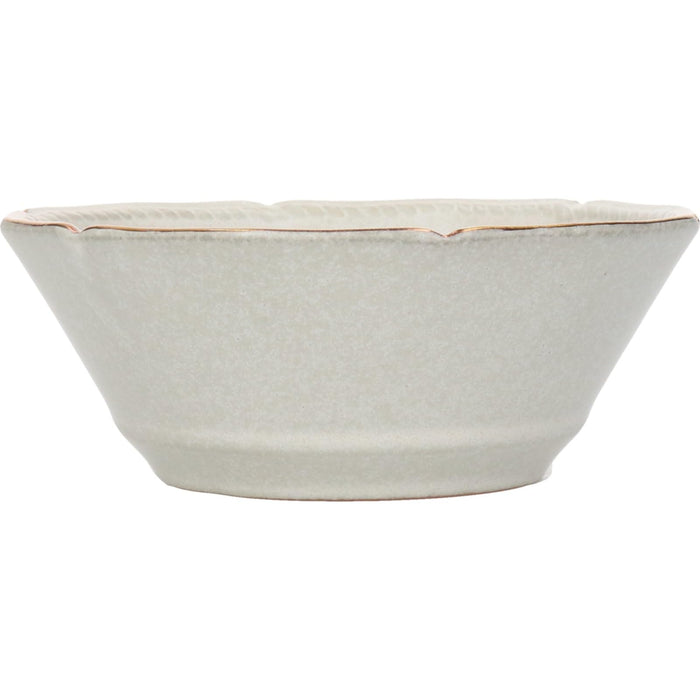 Aito Stitch Ivory White Small Bowl 15cm Dishwasher Safe Mino Ware Japan