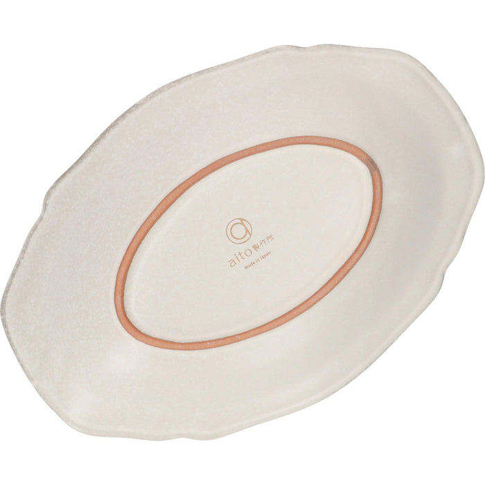 Aito Ivory Oval Curry Pasta Plate Mino Ware 25x17cm Dishwasher Safe Japan