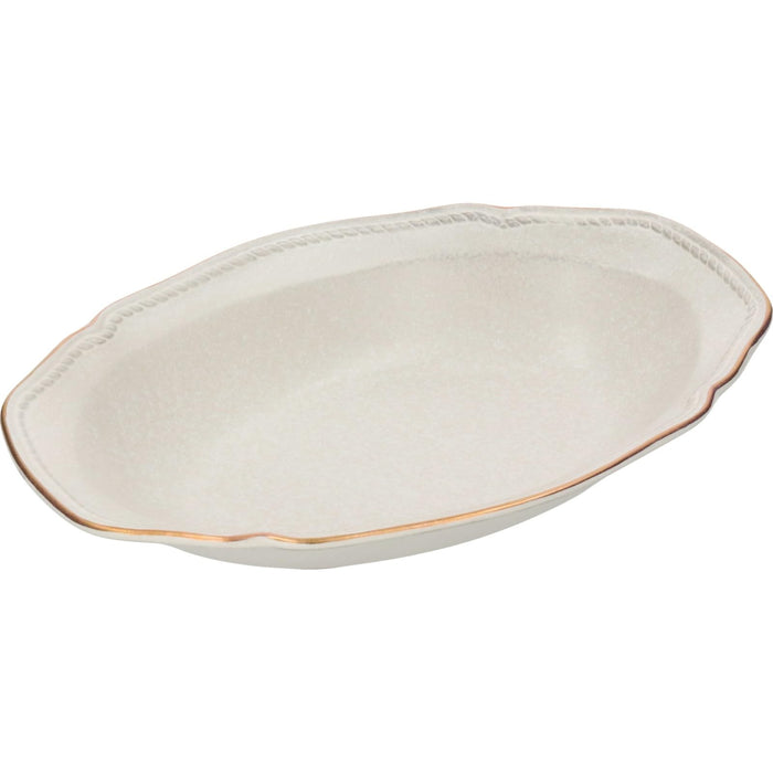 Aito Ivory Oval Curry Pasta Plate Mino Ware 25x17cm Dishwasher Safe Japan