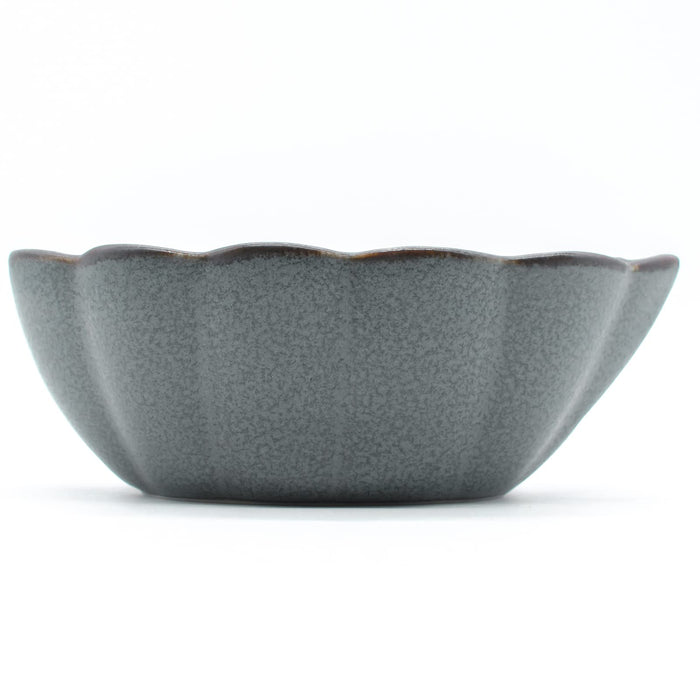 Aito Seisakusho Sui Cloud-Shaped Mino Ware Bowl Sky Blue Gray 14x9x5cm