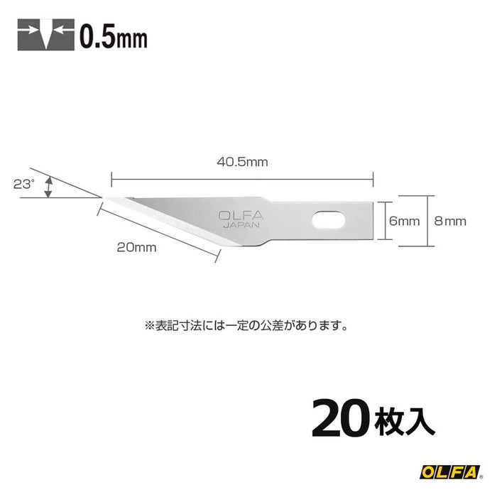 Olfa Professional Art Knife Replacement Blades 20-piece Straight Blade Set Craft Cutter Pen Knife-Kiichin - The #1 Place for Japanese Goods in Your Hand!