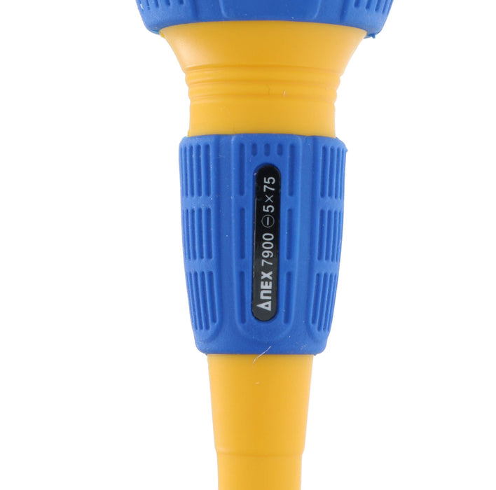 Anex with Anex Slim Tip Screwdriver - Insulated 1000V Compatible 5x75 No.7900-Kiichin - The #1 Place for Japanese Goods in Your Hand!