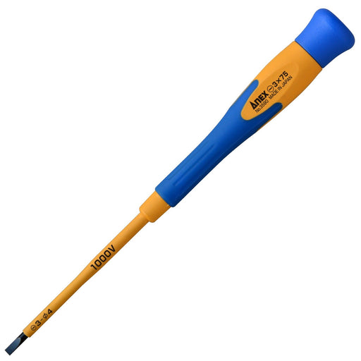Anex Super Fit Precision Screwdriver Insulated -3x75 12 Pieces Bulk - Anex No. 3590-Kiichin - The #1 Place for Japanese Goods in Your Hand!