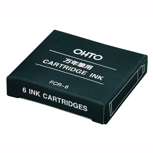 Ohto Black Cartridge Ink for Fountain Pen Box of 10 - FCR-6-Kiichin - The #1 Place for Japanese Goods in Your Hand!