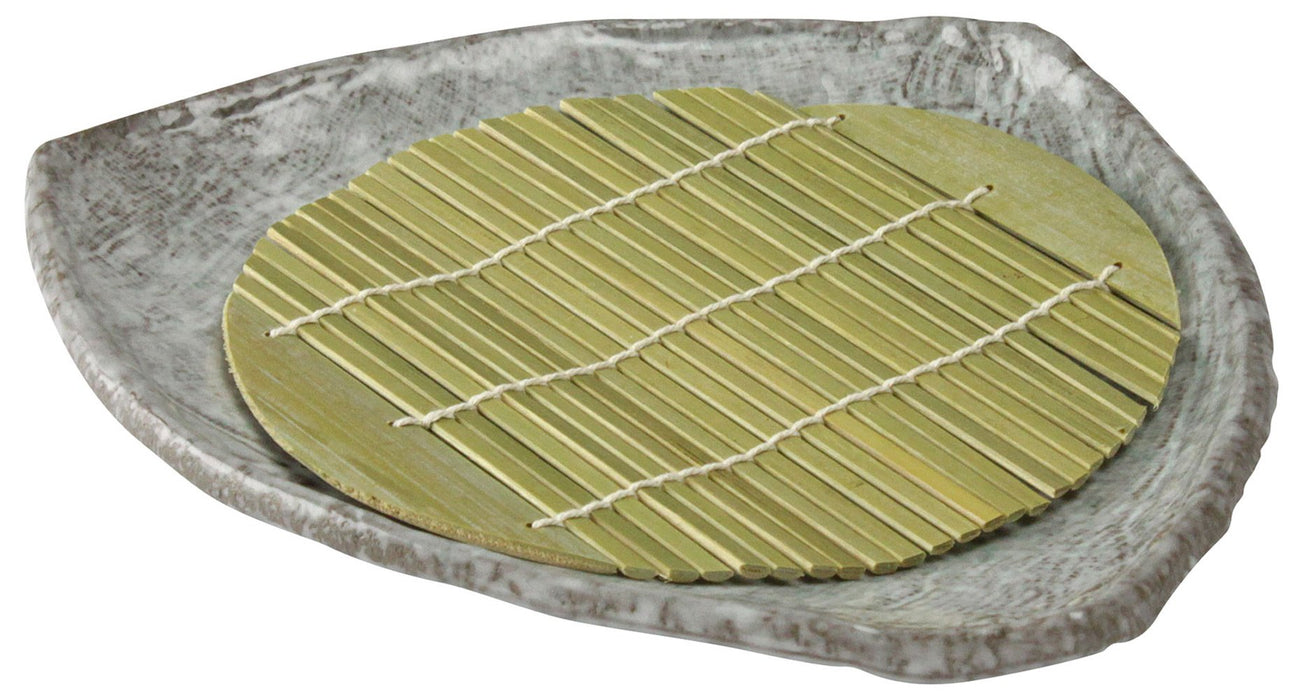 Santo Banko Ware Blue Ribbon Noodle Bowl 24Cm Triangular Plate Japan 11998