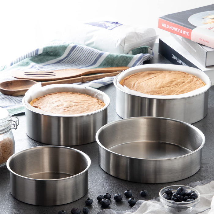 Endo Shoji 18Cm Shallow Stainless Steel Cheesecake Pan Commercial Grade-Kiichin - The #1 Place for Japanese Goods in Your Hand!