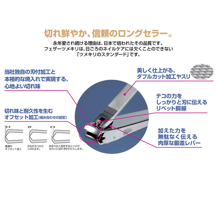Feather Safety Razor Small Alloy Steel Unisex Nail Clippers Shatterproof Made in Japan-Kiichin - The #1 Place for Japanese Goods in Your Hand!