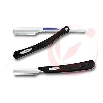 Feather Safety Razor - Leather Handle Straight Type Glossy Black Finish-Kiichin - The #1 Place for Japanese Goods in Your Hand!