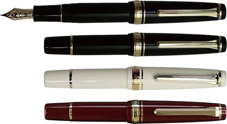 Sailor Professional Gear Slim Mini Black Fountain Pen with Medium Gold Nib 11-1303-420-Kiichin - The #1 Place for Japanese Goods in Your Hand!