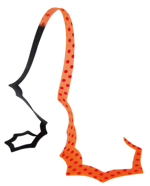 Gamakatsu Sakuragen Silicone Necktie Spiky Curly Red Spot Orange Black Red Glitter-Kiichin - The #1 Place for Japanese Goods in Your Hand!