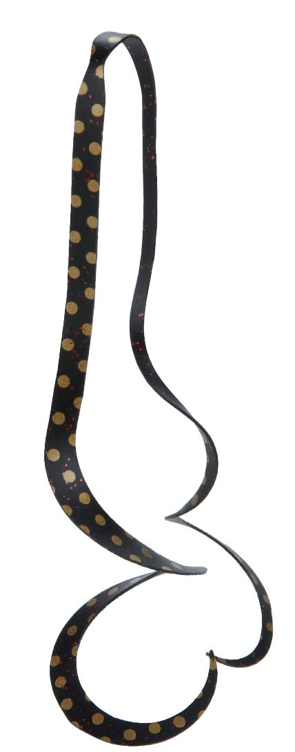 Gamakatsu Sakuragen Silicone Necktie Thick Cut Multi-Curly Solid Black Gold Spot-Kiichin - The #1 Place for Japanese Goods in Your Hand!