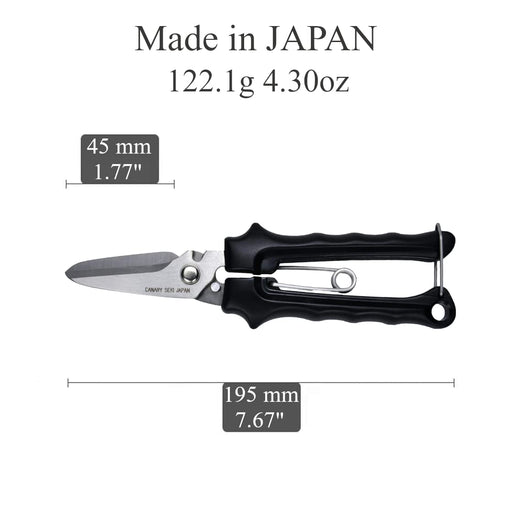 Hasegawa Knives Black Arm Wrestler Hard Snip Knife Scissors Naw-195-Kiichin - The #1 Place for Japanese Goods in Your Hand!