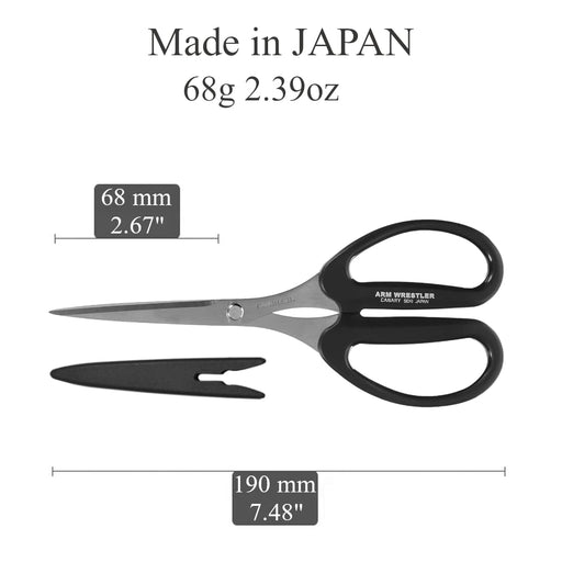 Hasegawa Knives - Hard Straight Long Arm Wrestler AW-190HS Canary Scissors-Kiichin - The #1 Place for Japanese Goods in Your Hand!
