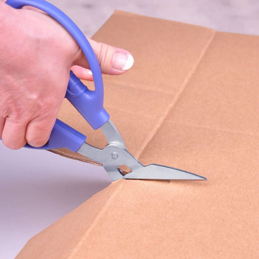 Hasegawa Knives Blue Cardboard Scissors PS-6500H 21.5cm Total 5.2cm Blade Length-Kiichin - The #1 Place for Japanese Goods in Your Hand!