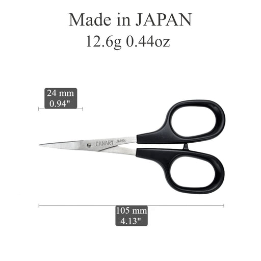 Hasegawa Knives Extra Fine Design Scissors Black DS-100 10.5cm Total 1.8cm Blade-Kiichin - The #1 Place for Japanese Goods in Your Hand!