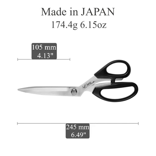 Hasegawa Professional Dressmaking Scissors Soft Canary Black 245mm SC-245-Kiichin - The #1 Place for Japanese Goods in Your Hand!