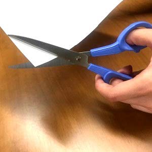 Hasegawa Knives Blue Left-Handed Office Scissors 17cm Total 6.5cm Blade Length-Kiichin - The #1 Place for Japanese Goods in Your Hand!
