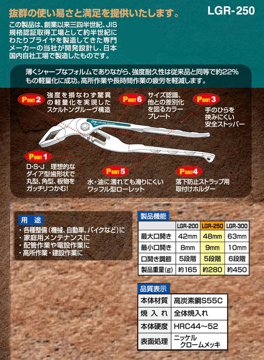 Igarashi Plyer Light Plastic Monster G 250mm Lgr-250 Made in Japan Tsubame Sanjo-Kiichin - The #1 Place for Japanese Goods in Your Hand!