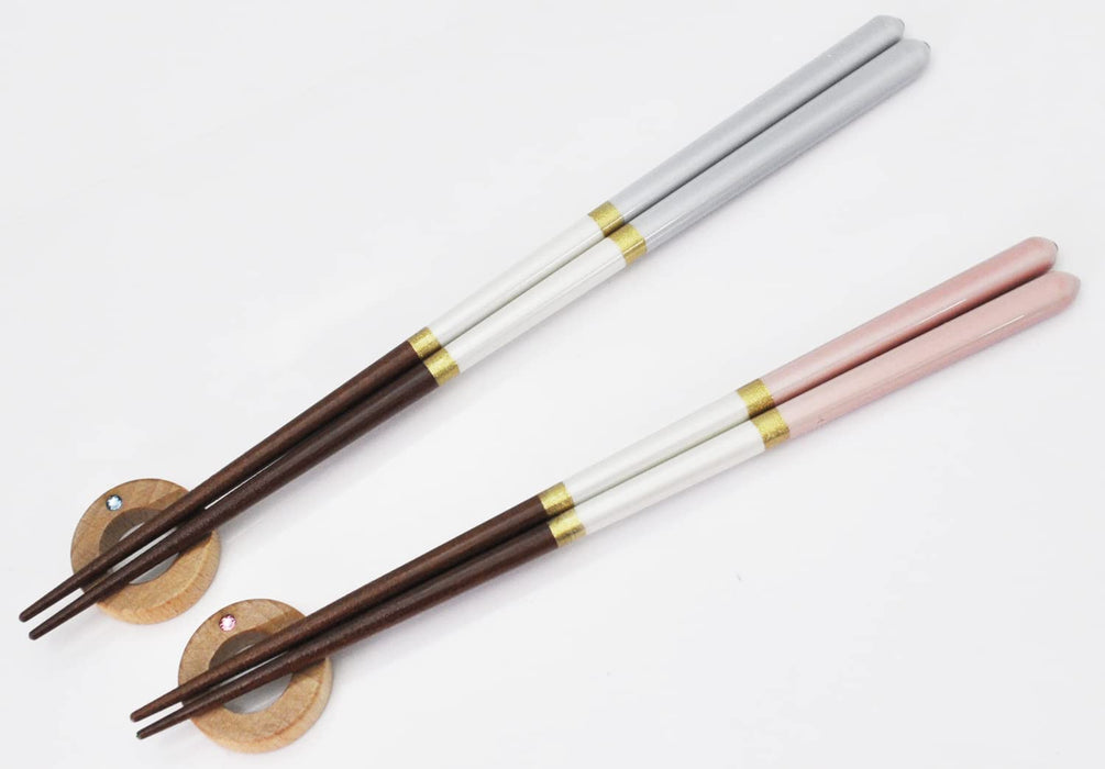Ishida Dishwasher Safe Chopsticks Set with Box and Rest Champagne Pair 23/21Cm-Kiichin - The #1 Place for Japanese Goods in Your Hand!
