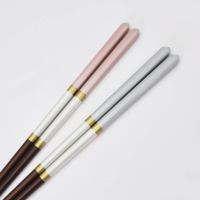 Ishida Dishwasher Safe Chopsticks Set with Box and Rest Champagne Pair 23/21Cm-Kiichin - The #1 Place for Japanese Goods in Your Hand!