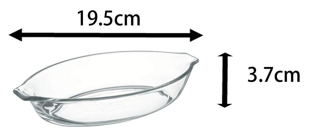 Iwaki Glass Gratin Dish Heat-Resistant 340ml 3.7x19.5cm Kbc710