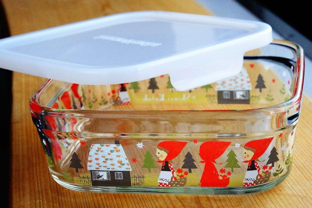 Iwaki Medium 800ml Heat-Resistant Glass Storage Container - Shinji Kato Red