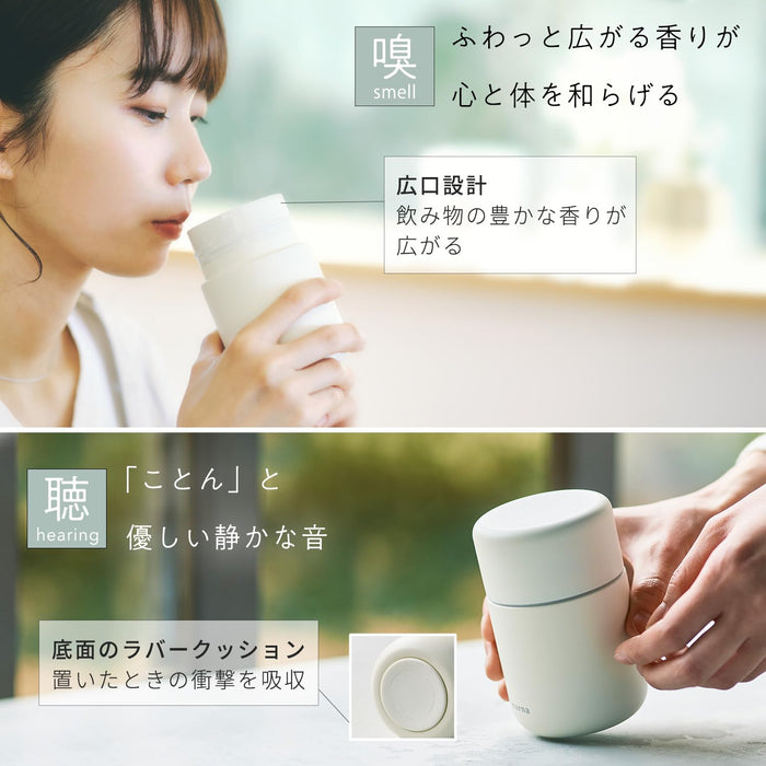 Marna Birds Words Everywhere 350ml Vacuum-Insulated Mug Bottle Fog Blue-Kiichin - The #1 Place for Japanese Goods in Your Hand!