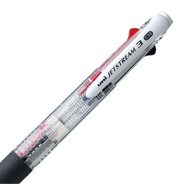 Mitsubishi Pencil Jet Stream 3-Color Ballpoint Pen 0.38mm Transparent Easy to Write-Kiichin - The #1 Place for Japanese Goods in Your Hand!