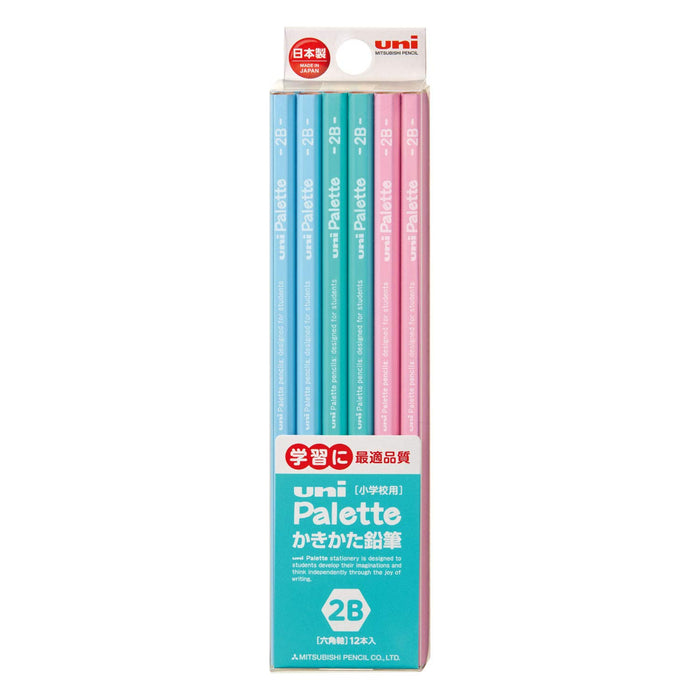 Mitsubishi Pencil Uni Palette 2B Drawing Pencils Mint Green 1 Dozen Pack-Kiichin - The #1 Place for Japanese Goods in Your Hand!