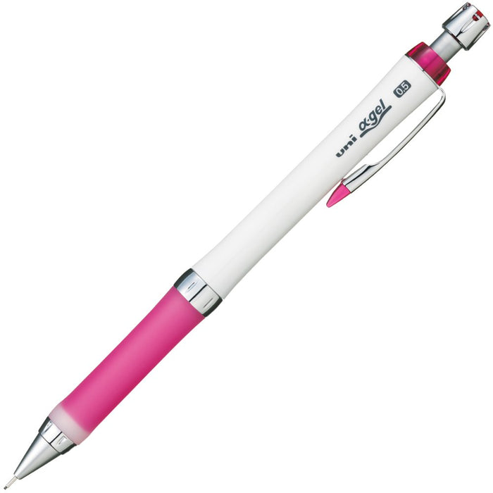 Mitsubishi Pencil Uni Alpha Gel Slim Mechanical Pencil 0.5mm White Pink-Kiichin - The #1 Place for Japanese Goods in Your Hand!