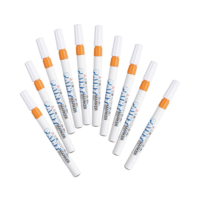 Mitsubishi Pencil Fine Point Orange Paint Marker - Pack of 10-Kiichin - The #1 Place for Japanese Goods in Your Hand!