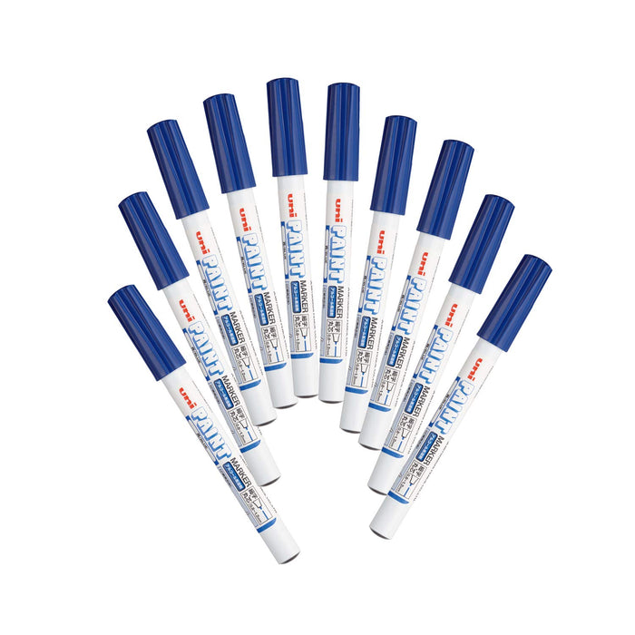Mitsubishi Pencil Uni Fine Point Blue Alcohol Paint Marker Pack of 10-Kiichin - The #1 Place for Japanese Goods in Your Hand!