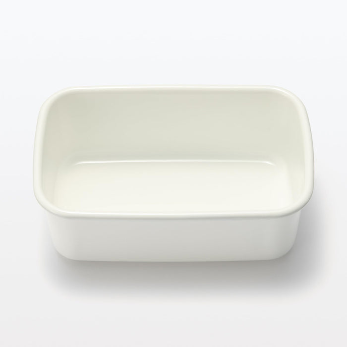 Muji Enamel Storage Container Deep Medium Mdp15A3S with Lid Options