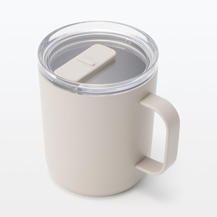 Muji Gray Beige 400ml Graduated Thermal Insulation Mug with Lid