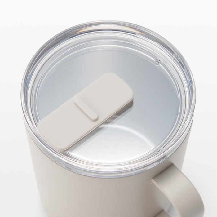 Muji Gray Beige 400ml Graduated Thermal Insulation Mug with Lid