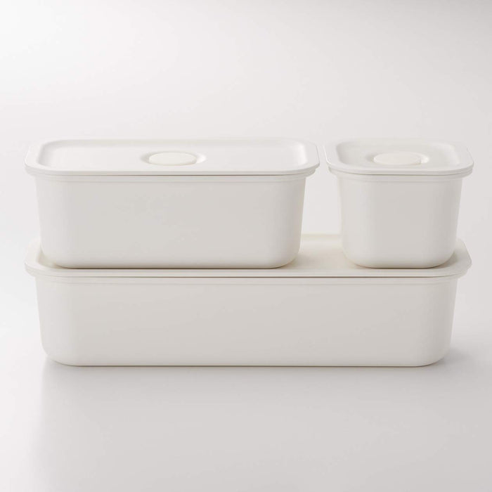 Muji Polypropylene White Lunch Box with Valve 175ml Storage Container